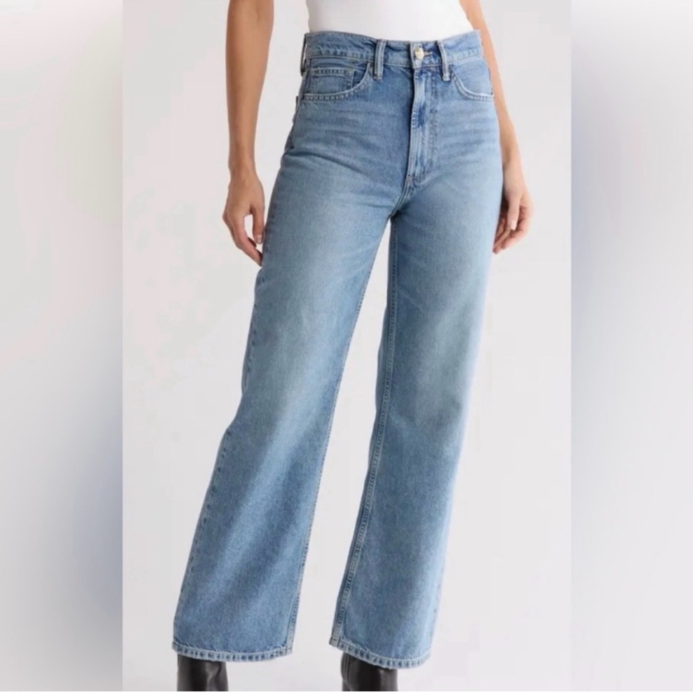 All Saints Denim Blue Straight Leg Jeans (#W063eb)
